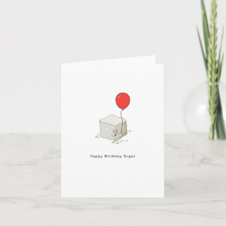 Verjaardagskaart, gelukkige verjaardagssuiker, woo kaart