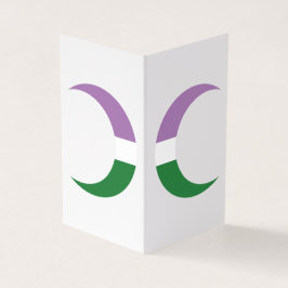 Verjaardagskaart Genderqueer Pride Halve Manen Visitekaartjes