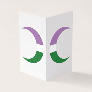 Verjaardagskaart Genderqueer Pride Halve Manen Visitekaartjes