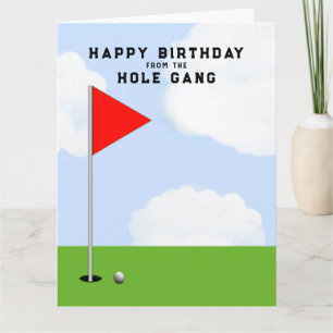 Verjaardagskaart golf van iedereen kaart