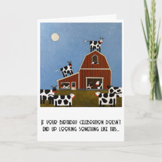 Verjaardagskaart grappige koeien feestdagen kaart