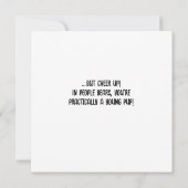 Verjaardagskaart Grappige verjaardagskaart voor op Kaart (Achterkant)