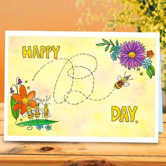 Verjaardagskaart 'Happy Birthday Bees' van Nicole  Kaart