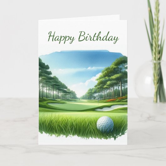 Verjaardagskaart Happy Tee Time Kaart (Voorkant)