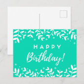 Verjaardagskaart in het groen briefkaart (Voorkant / Achterkant)