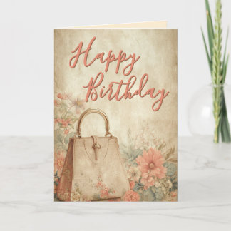 Verjaardagskaart in vintage stijl aankondiging