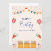 VERJAARDAGSKAART KAART (Voorkant / Achterkant)