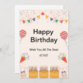 VERJAARDAGSKAART KAART (Voorkant / Achterkant)