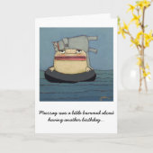 Verjaardagskaart kat kaart (Gele Bloem)