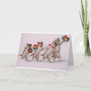  verjaardagskaart - Kittens met bloemen Kaart