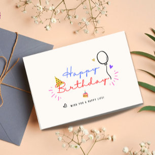 Verjaardagskaart, leuke verjaardagskaart bedankkaart