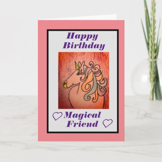 Verjaardagskaart Magische Vriend Feestdagen Kaart (Voorkant)