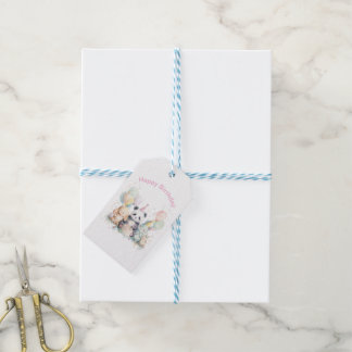 Verjaardagskaart met Aandoenlijke Panda Cadeaulabel