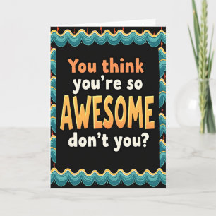 Verjaardagskaart Met Awesome Typografie Kaart
