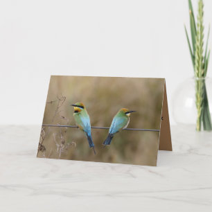 Verjaardagskaart met bijeneters (vogels) kaart