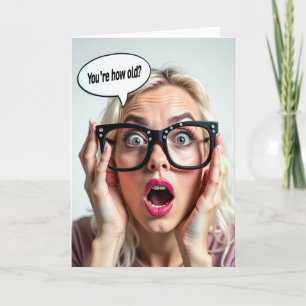 Verjaardagskaart met blonde verrassing kaart