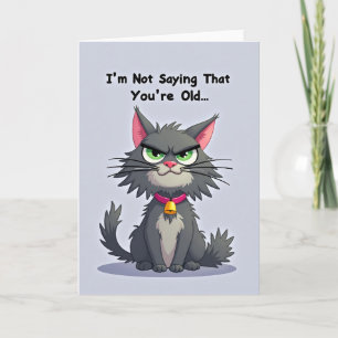 Verjaardagskaart met cartoon kat kaart