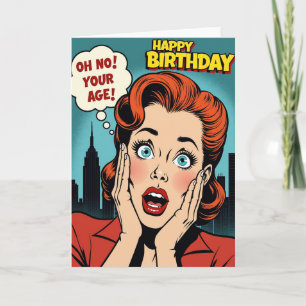 Verjaardagskaart met Comic Pop Art Kaart