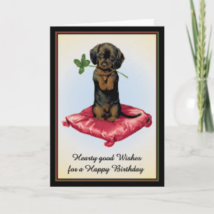 Verjaardagskaart met Cute Dachshund Kaart