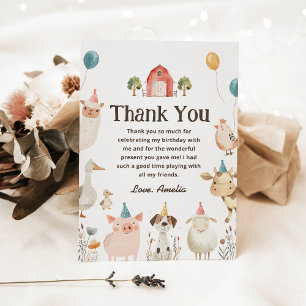 Verjaardagskaart met dank voor een leuke kinderboe kaart