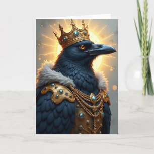 Verjaardagskaart met donkerblauwe vogel kaart