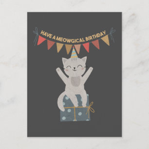 Verjaardagskaart met een Meowgische Boodschap Briefkaart