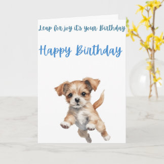 Verjaardagskaart met een schattige Puppy Kaart