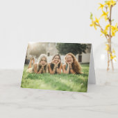 Verjaardagskaart met eigen foto kaart (Gele Bloem)