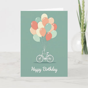 Verjaardagskaart met Fantasievolle Fiets Kaart