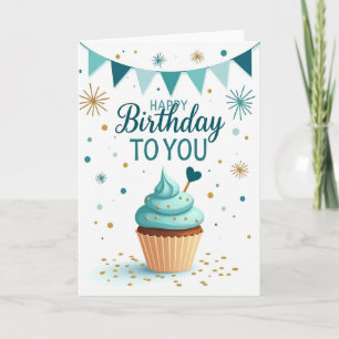 Verjaardagskaart met feestelijke sprinkels kaart