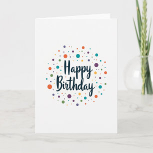 Verjaardagskaart met fel confetti kaart