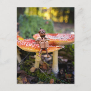 Verjaardagskaart met gelukkige Eikel Elf Briefkaart