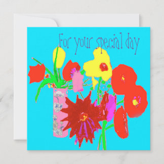 Verjaardagskaart met geluksbloemen kaart