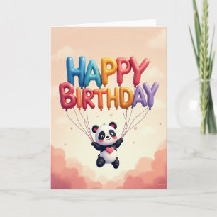 Verjaardagskaart met knuffel Panda Kaart