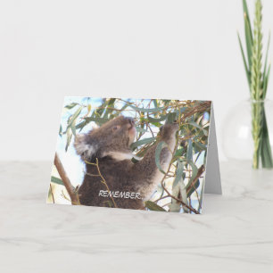 Verjaardagskaart met koala kaart