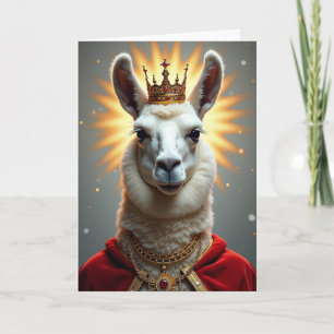 Verjaardagskaart met koninklijk dier kaart