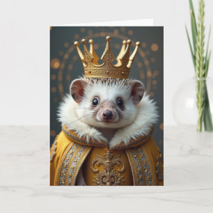 Verjaardagskaart met Koninklijke Kroon en Stekelig Kaart