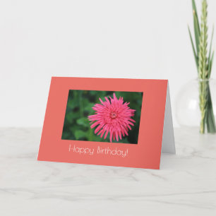Verjaardagskaart met Koraalbloem Kaart