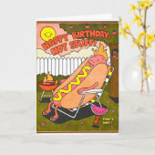 Verjaardagskaart met letterpers 'Hot Stuff' Kaart (Gele Bloem)