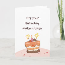 Verjaardagskaart met leuke taart