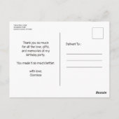 Verjaardagskaart met modern script briefkaart (Achterkant)