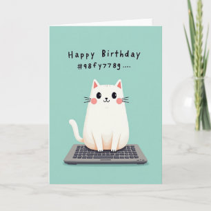 Verjaardagskaart met Mooie Kat Kaart