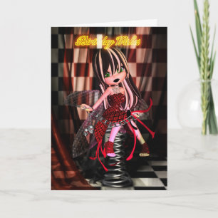 Verjaardagskaart met Moonies Gothic Fairy Kaart