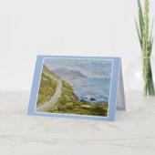 Verjaardagskaart met naam aan zee personaliseren kaart (Voorkant)