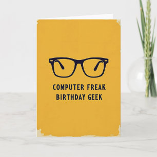 Verjaardagskaart met nerdbril kaart