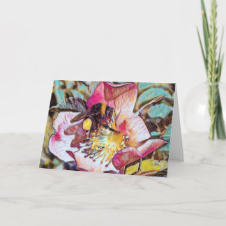 Verjaardagskaart met olieverfschildering van homme kaart