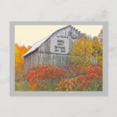 VERJAARDAGSKAART MET OUD SCHUUR Postkaart (Voorkant)