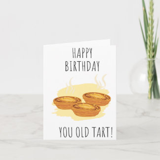Verjaardagskaart met oude taart grapjes kaart
