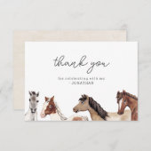 Verjaardagskaart met paard bedanken bedankkaart (Voorkant / Achterkant)