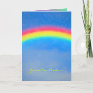Verjaardagskaart met regenboog feestdagen kaart